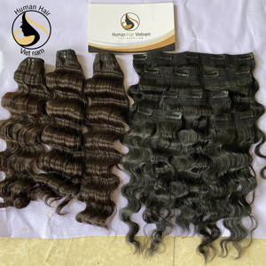 Clip virgen en la extensión de cabello para mujeres negras, venta directa de fábrica, productos ondulados 2021 naturales, cabello de Vietnam - Product Image 2