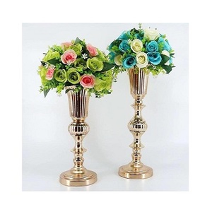 Centro de mesa de color dorado de metal, centro de mesa de tamaño y forma personalizados para eventos de boda y decoración de fiestas - Product Image 2