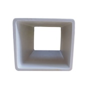 Tube carré en PVC anti-UV durable, section rectangulaire, options de surface personnalisables (71x62mm, épaisseur 3,2mm) pour usage industriel