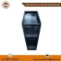 Étagère murale en forme de cercueil en bois MDF de haute qualité décorative personnalisée en bois sculpté exportateur à bas prix pour la décoration intérieure de bureau à domicile
