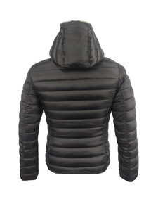 Men Navy Blue down bubble puffer jacket winter arrival <b>light</b> weight hooded full sleeve <b>By</b> <b>inspire</b> apparel - Product Image 2
