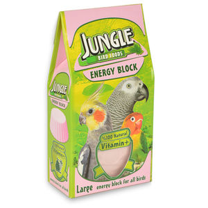 Bloc de calcium naturel à 100 % Jungle EnergyBlock (pierre à bec) pour oiseaux - 12 petits et 8 grands morceaux Nourriture pour animaux de compagnie - Product Image 1
