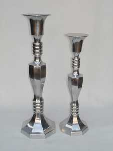 Hot Vantage Premium Moderne Décor De Noël Bougeoir En Aluminium Nickelé Style Indien Moderne Offre Spéciale Bougie Pilier Titulaire - Product Image 4