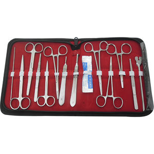 Kit d'étudiant de dissection chirurgicale mineure de 14 pièces avec instruments manuels en acier - Product Image 2