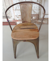 Chaises industrielles vintage en métal durables Shiva IVF--271, vente en gros, mobilier de café, empilables, pour salle à manger, restaurant, hôtel, extérieur