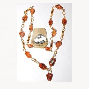 Venta al por mayor clásico collar de moda de ágata con cadena de cuentas de diamantes para bodas fiestas compromisos-collar de piedra de ágata India - Product Image 1