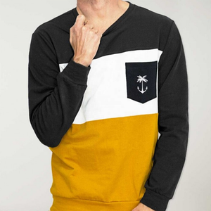 Nouvelle vente chaude mode couleur bloc sweat à capuche pour hommes drawstrin coréen - Product Image 5