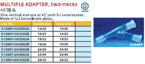 Adaptador múltiple de cristal, dos cuellos - Product Image 2