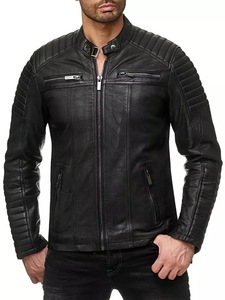 <b>Brown</b> Shirts Collar Casual Wholesale <b>Leather</b> <b>Jackets</b> Vintage stylish <b>Jacket</b> Custom Men's Fashionable Top <b>Leather</b> <b>Jackets</b> - Product Image 4
