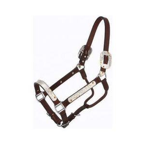 Horse Leather Rope Halter with Silver Accents - Product Image 3