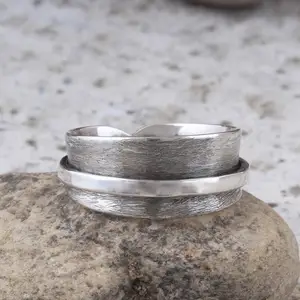 South west style spinning band meditation spinner ring jewelry wholesale silver ring