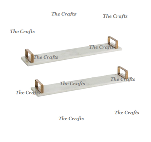 Plateau de service en chocolat de couleur blanc marbre de la plus haute qualité, forme rectangulaire, plateau à nourriture pour en-cas, best-seller - Product Image 2