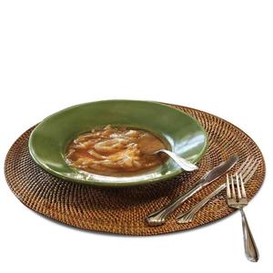 Handwoven Decorative Rustic Vintage <b>Round</b> Rattan <b>Placemat</b> Sustainable Made in Vietnam - Product Image 2