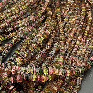 Tourmaline naturelle de haute qualité multi-perles forme Heishi pierres précieuses en vrac fabrication de bijoux perles de pierre merveilleux pour la création - Product Image 3