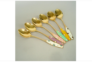 Juego de Cubiertos de Acero Inoxidable de Diseño Más Reciente, Calidad Exclusiva, Dorado de Lujo para Uso en Comedor - Product Image 4