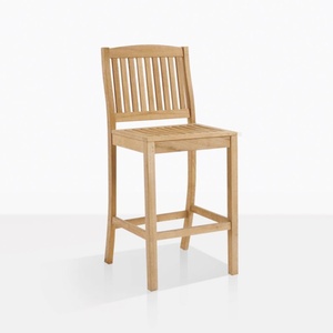 Chaise de jardin en teck massif, style minimaliste moderne, avec pieds effilés, durable pour les sols durs - Product Image 6