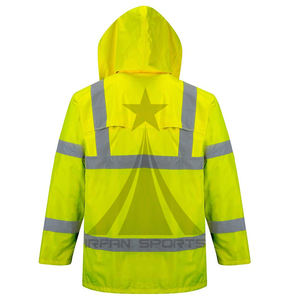 เสื้อแจ็คเก็ตนิรภัยสะท้อนแสงแบบระบายอากาศ ป้องกันการเกิดขุย ผลิตจากโพลีเอสเตอร์ สำหรับงานอุตสาหกรรม ผลิตโดยผู้ผลิต OEM จากปากีสถาน ตามเทรนด์ใหม่ - Product Image 2