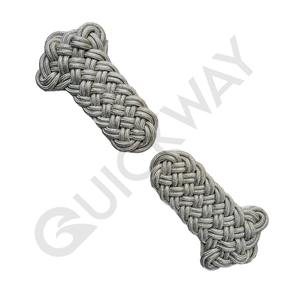 Cordon d'épaule torsadé argenté – Accessoire décoratif pour uniforme, personnalisable OEM - Product Image 1