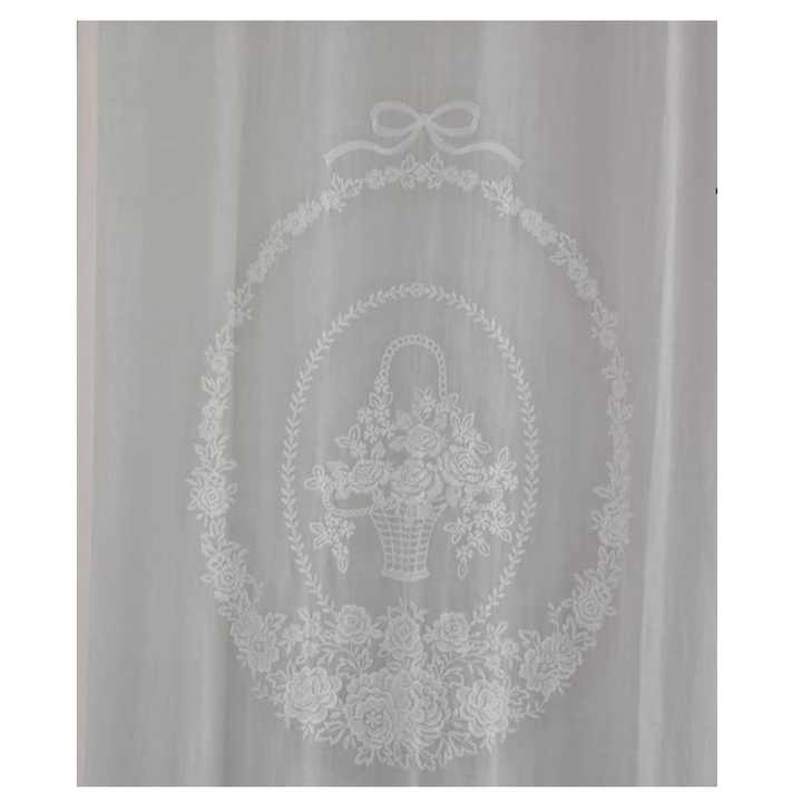 Hand Embroidery pink Curtain Quang Thanh Embroidery 100%cotton  QTC31