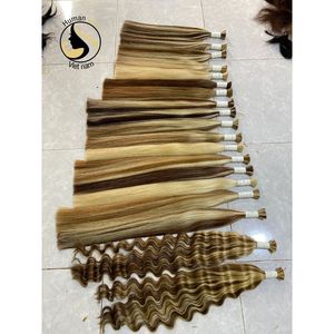 Extensiones de cabello humano liso para mujer, pelo natural de alta calidad con cutícula, Color Piano, a granel, precio de fábrica - Product Image 5
