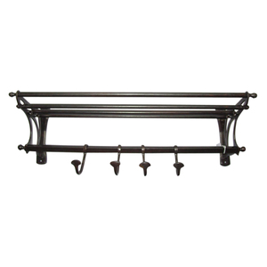 Espejo de pared de latón con toallero y ganchos para baño, espejo ovalado con luz, precio adecuado - Product Image 4