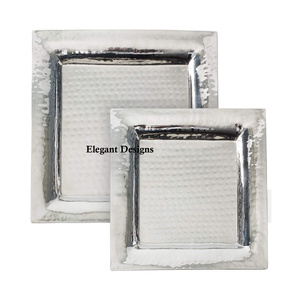 Stainless Steel Eco-Friendly Luxury Serving Platter Handmade Tray High Quality Wholesale Latest Arrival - Product Image 5