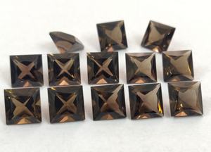 Natural Smoky Quartz <b>Square</b> 3mm to 10mm - Loose Top Quality Smoky Quartz <b>Square</b> Cut - Product Image 4