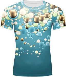 เสื้อยืดกีฬาสำหรับผู้ชายพิมพ์ลายปักโลโก้แขนสั้นแบบถัก - Product Image 6