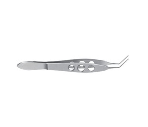 Instrumentos quirúrgicos Faulkner Pinzas de sujeción para lentes Mordazas lisas redondas Acero inoxidable 10 cm - Product Image 3