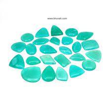 หินอัญมณีอัญมณีทรงหลังเบี้ย peru Amazonite - Product Image 2