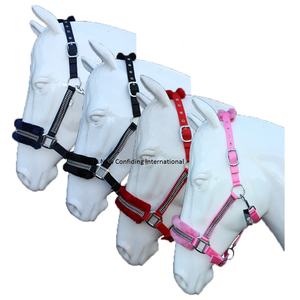 Soft Horse crystal Head Collar Halter Fleece Head collar Padded Adjustable equestrian horse equipment halter am605 - Product Image 1