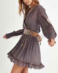 Hot Sale <b>Girls</b> <b>Dress</b> Boho Hippie Floral Embroidered Ethnic Loose <b>Long</b> Sleeve Chic Linen <b>Dresses</b> Women Loose Cotton Short <b>Dress</b> - Product Image 1