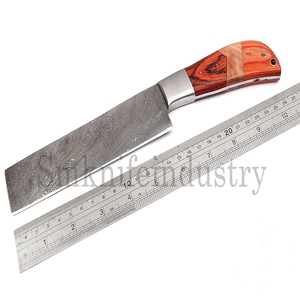 Cuchillo de cocina con mango de madera (smk1576), hecho a mano, de acero damasco, Natural, uso diario - Product Image 5