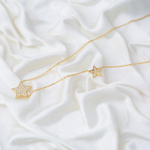 Sparkling <b>Stars</b> Charm Pendant Turkish Wholesale Handcrafted 925 Sterling <b>Silver</b> Handmade Jewelry - Product Image 4