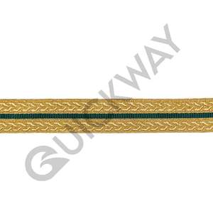 Tresse de vêtement de cérémonie en lingot | Tresse de cérémonie en mylar Dentelle Conception de broderie personnalisée Tresse de dentelle - Product Image 3