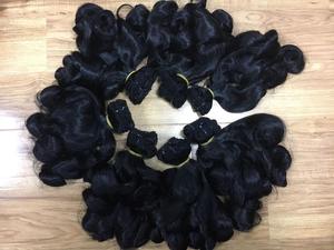 12a Real brasileño virgen Remy extensiones de cabello máquina de tejer doble trama sedosa onda recta Funmi cabello y rizos mágicos - Product Image 3
