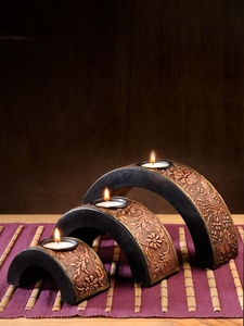 VINTAGE BRASS HAND <b>TEA</b> LIGHT <b>CANDLE</b> <b>HOLDER</b> By BRASSWORLD INDIA - Product Image 6
