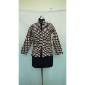 Unisex Bohemian Floral Design Cotton Kantha <b>Jacket</b> Hand <b>Quilted</b> Indian Coat for Ladies Plus Size Winter Wear - Product Image 3