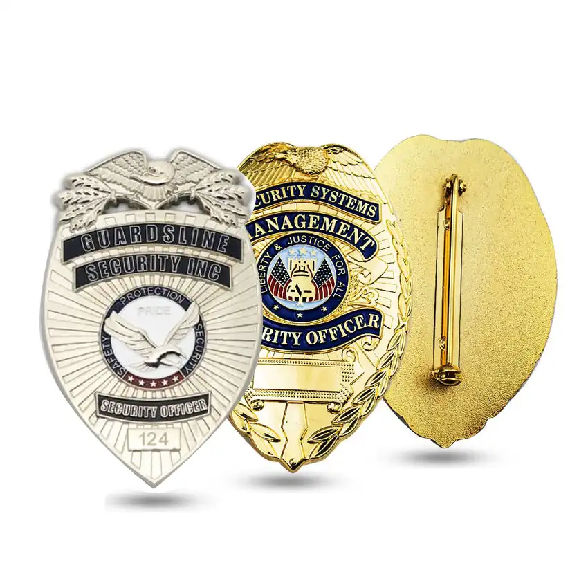 Personalized Personalized Metal Enamel Chaplain Deputy Sheriff Security Pin Badges