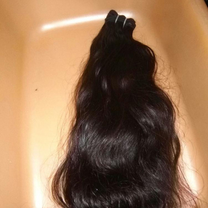 ใหม่สไตล์ Slinky ตรงสีธรรมชาติผมมนุษย์,ราคาขายส่งผมธรรมชาติ100% ต่อผมไม่มีกระบวนการอบไอน้ำ - Product Image 1