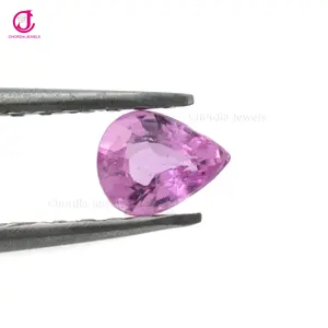 8 × 6ミリメートルGenuine Flawless Pink Sapphire Pear Cut Loose Gemstone For September Birthstone Jewelry At Discount Price