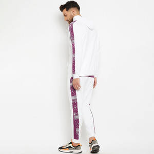 Trajes de chándal de algodón 100% de 2 piezas para hombre al por mayor sudaderas con capucha estampadas de patrón sólido con pantalones de cintura elástica para invierno - Product Image 3