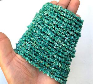 Amazonita Natural de 16 pulgadas de largo, GEMA de calidad impresionante, cuentas de Chips lisas sin cortar para fabricación de joyas al por mayor - Product Image 4