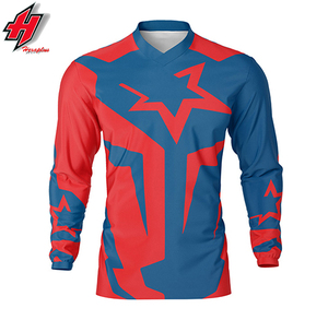 Camiseta de motocross personalizada para niños y adultos, jersey de diseño azul fresco, equipo de motocross por sublimación mx - Product Image 1