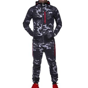 High Quality Custom Men's Plus Size Casual Sport Jogging Suits 2-Piece Plain Hoodie 100% Cotton Fleece OEM <b>Service</b> - Product Image 3