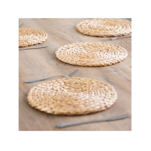 Wholesale Water Hyacinth Weaved placemats and Coasters Multifunction Heat Pad Tableware for <b>Dinner</b> Made in Vietnam - Product Image 1