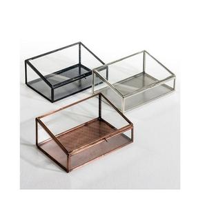 Fabulous Design Metal And Glass Jewelry Box For Rings Necklace Watches And Cosmetics Storage Jewelry Box - Product Image 6