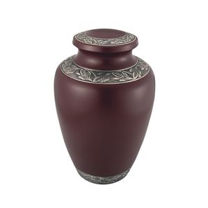 Urna antigua de lujo personalizada para cenizas humanas grabada a mano con acabado de peltre Urna funeraria personalizada para uso decorativo en el hogar - Product Image 5