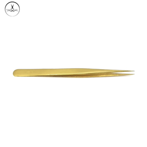 Pinzas para Extensión de Pestañas Golden Caesar, Acero Inoxidable Profesional, Puntas Dentadas y Lisas, Agarre Perfecto, 13mm de Largo - Product Image 5