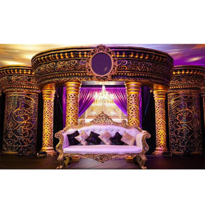 Glam-decoración occidental para escenario de boda, escenario de recepción de boda asiática, escenario de Ceremonia de boda hindú canadiense - Product Image 1